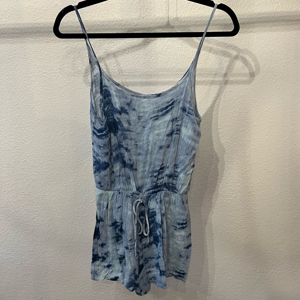 Lani California Blue Tie Dye Romper Coverup Size S